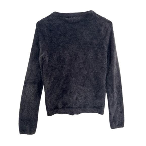 Madewell Hewitt Fuzzy Cardigan Sweater button down Black small - Picture 6 of 14